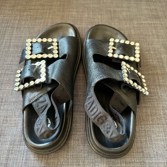 Zagig & voltaire black leather sandals